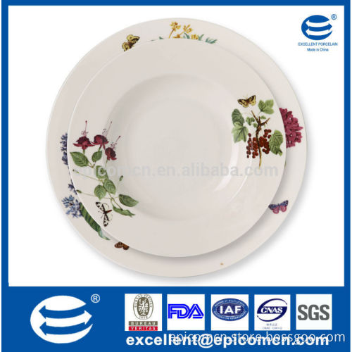 China supplier porcelain plates wholesale dinner plate 10.5 inch and soup plate 8''/8.5''